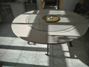 依恋达可折叠餐桌家用吃饭桌子圆形可移动大圆桌仿大理石折叠款餐厅餐桌 1.6+转盘【白理石10-12人】 实拍图