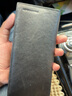 sharkborough真皮男士长款钱包男 夹头层植鞣休闲时尚牛皮钱包薄款防消磁 黑色【植鞣牛皮薄款】 实拍图