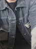 意森富春秋季牛仔外套夹克男装衣服棉质大码宽松休闲上衣纯色韩版休闲装 J110灰色 3XL 【建议150-165斤】 实拍图
