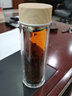 禾艾苏（heisou） 双层玻璃杯男女商务杯泡茶杯茶水分离杯便携水杯车载水杯随手杯 木纹色（350ml） 实拍图