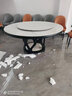 琛舍高端实木岩板餐桌椅组合现代简约意式大理石圆桌带转盘家用饭桌 中花白【加厚大理石】 1.6米 一桌十椅【带转盘】 实拍图