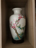 周胜堂 景德镇陶瓷花瓶摆件工艺品 名家手绘半刀泥雕刻吉祥花鸟瓷瓶 办公室装饰品 实拍图