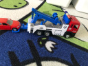 MINI AUTO合金汽车模型声光开门玩具彩盒康明斯卡车道路清障车拖车高速公路 交通救援车 蓝色 实拍图