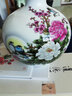 景德镇陶瓷器古典粉彩陶瓷花瓶家居工艺品客厅装饰品摆件插花花器 月亮鸟 带底座 实拍图