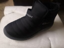 回力女鞋棉鞋女雪地靴冬季加绒加厚保暖中老年人防水防滑轻便妈妈鞋子 黑色（男女款） 36 实拍图