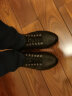 沙驰（SATCHI）男鞋牛皮软面皮商务休闲鞋男士系带圆头低帮舒适透气运动皮鞋男 黑色 42 实拍图