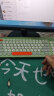 航世（BOW）K221U有线键盘 复古圆帽键盘 办公笔记本台式电脑USB有线键盘 橙灰绿 实拍图