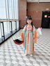 爱宝适儿童汉服六一女童夏装中国风古装女孩儿童节礼物汉服唐装连衣裙 风鸢纱裙 150 码【建议身高140-150cm】 实拍图