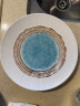 丝贝美瓷 日式餐具创意复古盘子网红黑色磨砂陶瓷菜盘家用意面西餐牛排盘 10英寸-碧玉款 实拍图