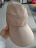 玉柳缘 遮阳帽子女夏天韩版防晒空顶帽女百搭防紫外线骑车太阳帽休闲凉帽户外登山帽大沿沙滩帽 卡其色 实拍图