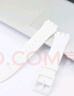 Mtin斯沃琪Swatch橡胶硅胶表带GB274 SUOB704原创炫彩手表带男女代用 白色 19mm 实拍图