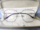 依视路（ESSILOR）男女款商务超轻镜框可配依视路镜片光学近视定制防蓝光平光眼镜 TR90-全框-1082BK-黑色 镜框+依视路A4防蓝光1.56现片 实拍图