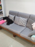 公熊（GXIONG） 公熊家具 沙发实木沙发客厅北欧实木木质沙发实木沙发小户型沙发 胡桃色（灰色布套） 三人位 实拍图