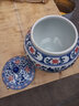 傲世景德镇陶瓷器中式仿古青花瓷工艺品茶叶罐客厅摆件装饰品博古架 款式三（配木质旋转底座） 实拍图