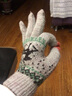 撞青春保暖毛线手套男女秋冬季针织手套学生时尚韩版可爱情侣手套 浅卡其色 均码 1双 实拍图