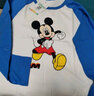 迪士尼宝宝（Disney Baby）迪士尼童装男女童T恤撞色长袖上衣儿童米奇米妮圆领衣服 蓝色 5岁/身高120cm 实拍图