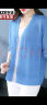 彩羊妈妈夏装蚕丝针织开衫镂空外搭女中年宽松加肥加大码防晒外套 蓝色 2XL 晒单实拍图