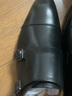 【发顺丰空运】上顿丹尼孟克鞋搭扣僧侣商务正装皮鞋男士真皮英伦套脚头层牛皮大码小码隐形内增高结婚鞋 黑色 40 实拍图