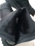 大东粗跟短靴女靴2022新款冬季黑色中跟简约车缝线后拉链1107D 黑色绒里 38 晒单实拍图