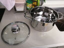 华际达汤锅食品级304不锈钢加厚家用煮锅蒸锅煮粥锅奶锅电磁炉燃气炖锅 【经典版304特厚底】22CM-4L 实拍图