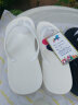 黑玛（Hotmarzz）人字拖女坡跟外穿厚底凉拖鞋防滑沙滩鞋简约居家人字拖纯色高跟 白色 35 (225mm) 实拍图