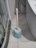 潜水艇 家用马桶刷套装北欧创意免打孔浴室卫生间洗厕所挂墙壁壁挂刷子新款长柄软毛清洁可落地马桶刷 浅蓝 实拍图