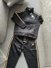 阿迪达斯儿童运动套装户外休闲夹克长裤两件套 黑/金  晒单实拍图