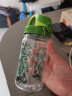 乐基因（nalgene） 饮水杯子水瓶塑料口杯美国进口耐摔防漏便携卡通男女学生耐高温 1263-0004森林透明色 350ml 实拍图