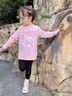 真维斯（Jeanswest）儿童长袖t恤纯棉女童春秋中大童秋装打底衫宽松可爱上衣女孩童装 粉 粉粉独角 130 cm 实拍图