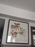 颜堂餐厅装饰画国画客厅水墨挂画中式玄关花鸟壁画卧室床头装饰画柿子 事事如意-实木画框+有机玻璃 红木色圆角-85*85厘米 实拍图