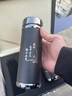 檀轩阁紫砂茶杯保温杯男士款高档办公室泡茶水杯送父亲老师礼品定制刻字 镜面磨砂黑（红木盒套装）450ml 实拍图