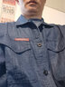 型彬薄牛仔电力工作服套装夏季电焊长袖国家电网反光条工装裤子男上衣 普通款薄牛仔套装 XL (175) 175XL 实拍图