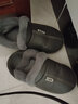 始丰棉拖鞋男冬季时尚PU皮革包跟居家用室内保暖防滑厚底情侣棉拖鞋 灰色 40-41(适合平时39-40码穿) 实拍图