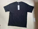 棉致t恤男纯棉潮流纯色小白宽松休闲短袖百搭情侣上衣 黑色 2XL 实拍图