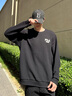 斐乐（FILA）官方男子加绒保暖卫衣秋冬季时尚休闲简约圆领套头衫长袖上衣男装 军旅绿-KK 3XL 实拍图