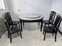 品族岩板餐桌椅组合伸缩折叠新中式可变圆桌吃饭桌子CZ-009 1.2+4a 实拍图