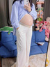 优美珍（YOUMEIZHEN）日本孕妇裤孕妇阔腿裤夏季薄款冰丝外穿早期女孕妇装大码孕妇装 米白色 L（115-135斤） 实拍图