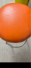 非洲鹰（feizhouying） 非洲鹰凳子彩色时尚圆凳子实木钢筋凳加厚海绵餐凳家用 加粗四柱实心皮革橘 实拍图