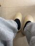 内泊乳胶棉拖鞋男冬季天女士羊毛毛防臭防滑静音保暖大码家居舒服软底 釉蓝 43-44 大1码宽松 实拍图