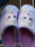 迪士尼（Disney）儿童棉拖鞋男女孩秋冬季保暖拖鞋居家防滑棉鞋 浅紫艾莎 220mm  实拍图