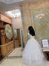 红妆饰佳 一字肩婚纱礼服2025新款小个子新娘气质主婚纱大拖尾齐地出门纱 浅香槟齐地 M 实拍图