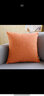 思篇沙发抱枕靠垫客厅加厚纯色亚麻简约汽车办公室腰枕床头靠枕靠背 橙黄色(加厚素色亚麻) 45*45cm抱枕套+枕芯 实拍图