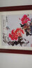 紫腾随轩新中式牡丹花开富贵装饰画客厅餐厅背景墙画卧室床头挂画壁画 图20 40*40cm红木色实木框 实拍图