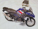 美驰图1:18 摩托车 模型 机车川崎h2r模型 玩具 仿真 跑车男生礼物 2017款宝马R1200 GS蓝白 实拍图