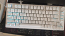 达尔优EK75侧刻有线/2.4G/蓝牙三模GASKET结构单键开槽RGB客制化游戏无线热插拔机械键盘男女 白色有线青轴 单模有线 80键 实拍图