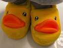 B.Duck小黄鸭童鞋儿童棉拖鞋女童保暖家居鞋男童室内棉鞋6901A黄色34 实拍图