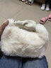 芙玖兔高级感毛绒手提包包女2025新款时尚春夏毛毛包出游小众链条斜挎包 白色 实拍图
