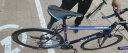 喜德盛（xds）公路自行车RC500通勤代步R2000变速 X6铝合金车架  破风轮组16速 变色龙蓝白 700C*510（建议身高172-185cm） 实拍图
