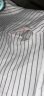 歌世爵日系条纹刺绣长袖衬衫男士春秋季休闲复古青年文艺宽松棉质衬衫 9306白色 S 实拍图