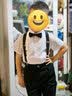 萝卜呗呗（LUOBOBEIBEI）儿童背带裤套装夏款男童礼服主持合唱拜年服 黑色四件套 110 实拍图